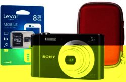 Sony DSC-W800 Camera Kit Bundle - Black